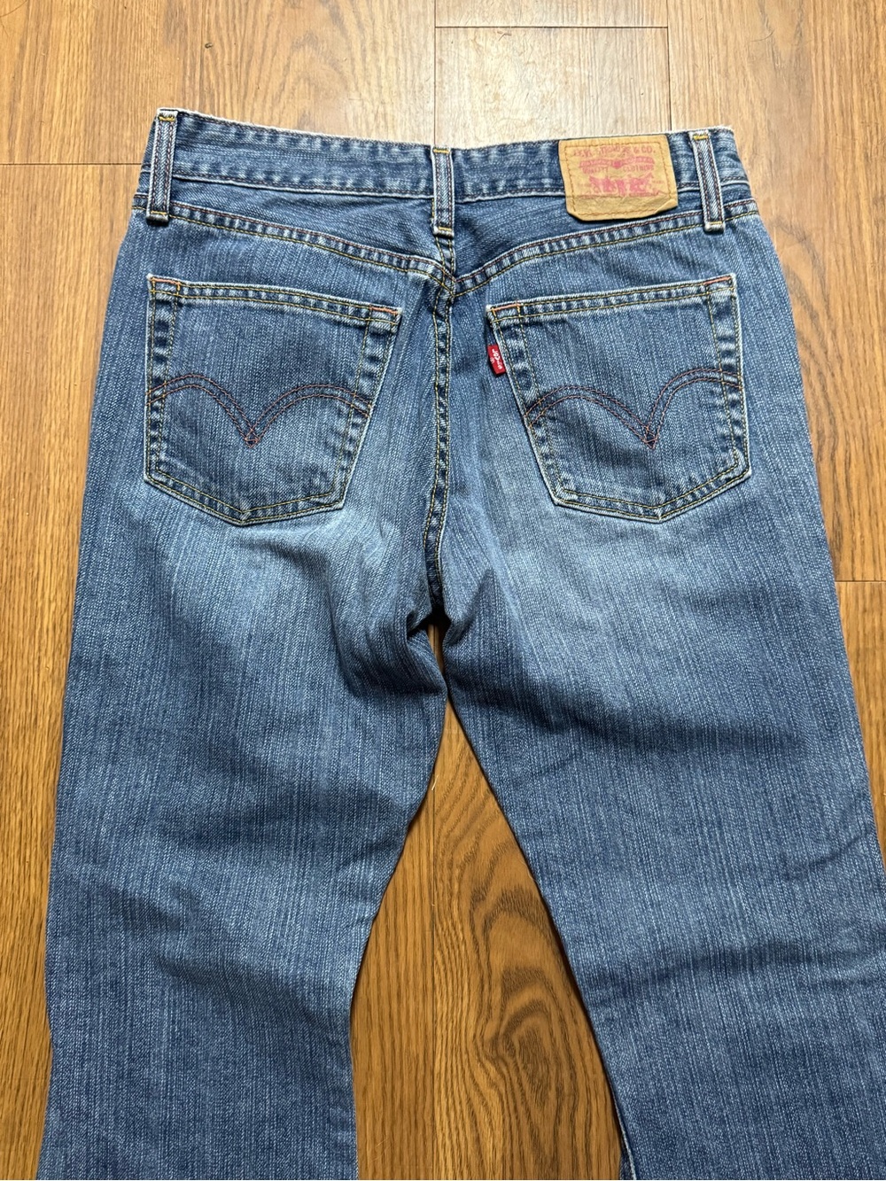 Levi's 519 Classic Blue Flare Boot Cut Jeans Y2K Casual School Weekend Vintage - Picture 6 of 11